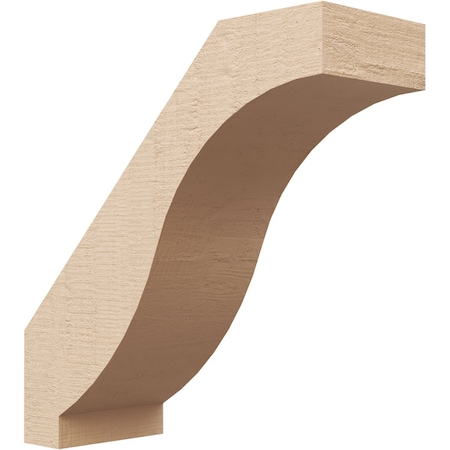 Ekena Millwork 5-inch W x 14-inch D x 14-inch H Baker Rough Cedar Woodgrain TimberThane Knee Brace, Primed BRCUR05X14X14BKRRCPR